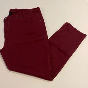 Lane Bryant SZ 26 Burgundy Denim Jeans D27